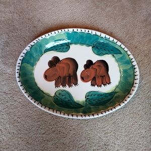 Table Arts 15x10 inch bear oval platter